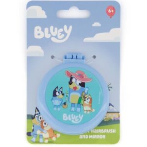 Bluey Travel Foldable Hair Brush And Mirror Blue size One Size