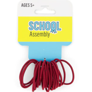 School Assembly School Wire Free Hair Ties 20 Pack, Maroon Maroon size One Size