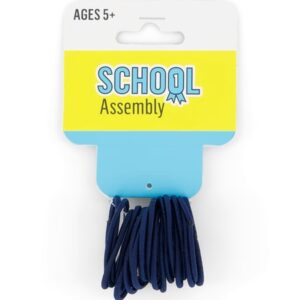 School Assembly School Wire Free Hair Ties 20 Pack, Blue Blue size One Size