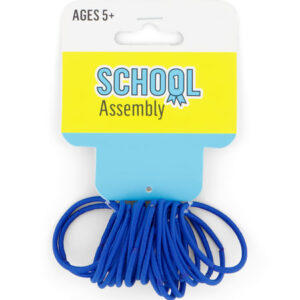 School Assembly School Wire Free Hair Ties 20 Pack, Blue Blue size One Size