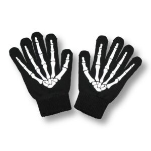 Tilt Boys Skeleton Gloves, Black, Size 8-16 Black size 8-16