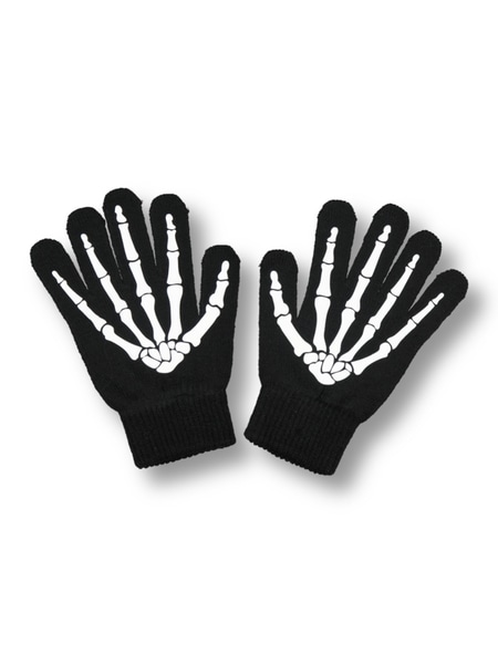 Tilt Boys Skeleton Gloves, Black, Size 8-16 Black size 8-16