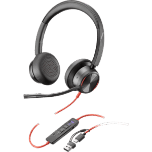 Poly Blackwire 8225 Stereo Microsoft Teams Certified USB-C Headset +USB-C/A Adapter