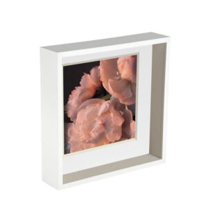 Nicola Spring 10" x 10" 3D Deep Box Photo Frame with 8" x 8" White Mount-White
